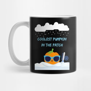 Coolest pumpkin in the patch funny cute pumpkin in snow Mug